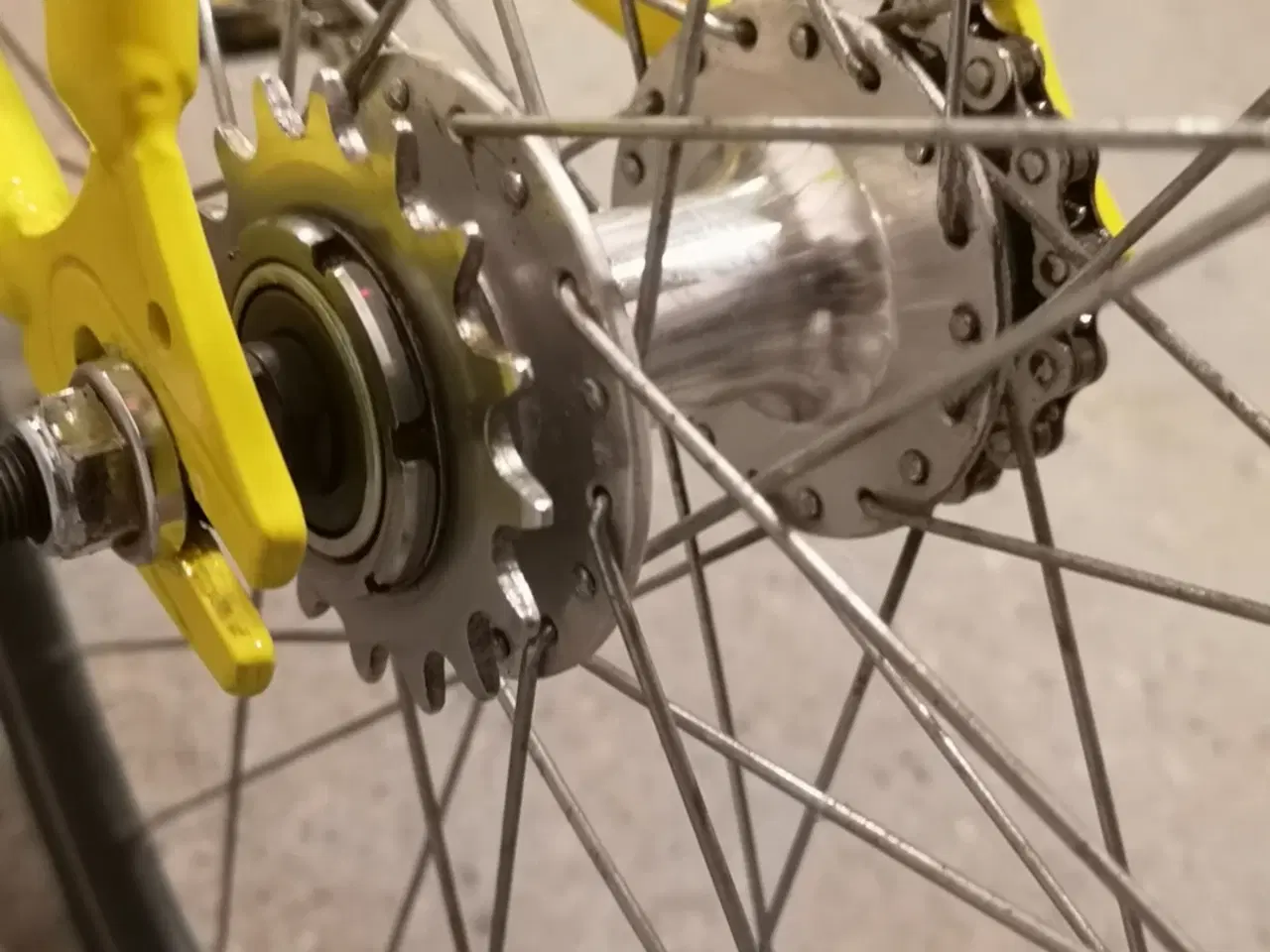 Billede 3 - Gul singlespeed Fixie cykel.