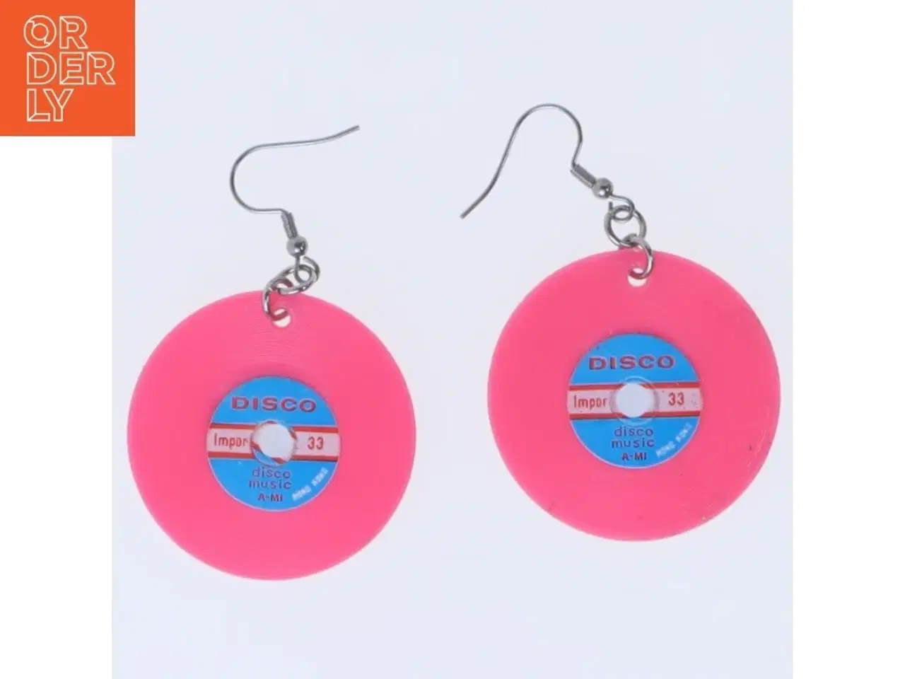 Billede 1 - Disko LP plade øreringe (str. Ø 40 mm)