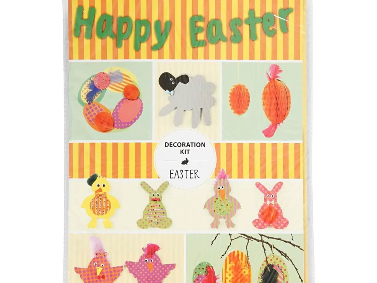 Billede 1 - Kreativ Klippepakke med Stærke Farver til Påskepynt