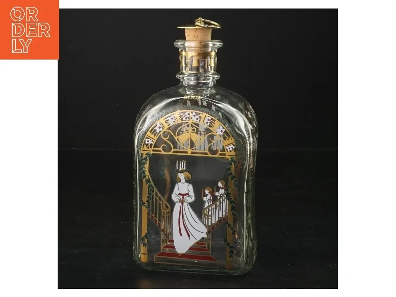 Billede 3 - Holmegaard juleflaske fra 2001 (str. 20x10x7,5 cm)