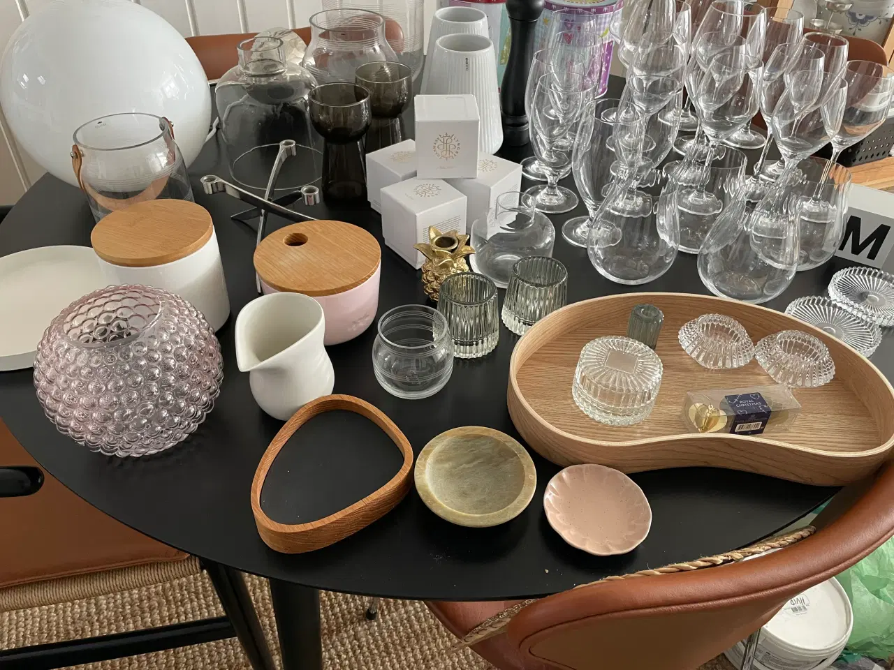 Billede 2 - Alt til hjemmet. Kurve, nips, vinglas, lampe, bill