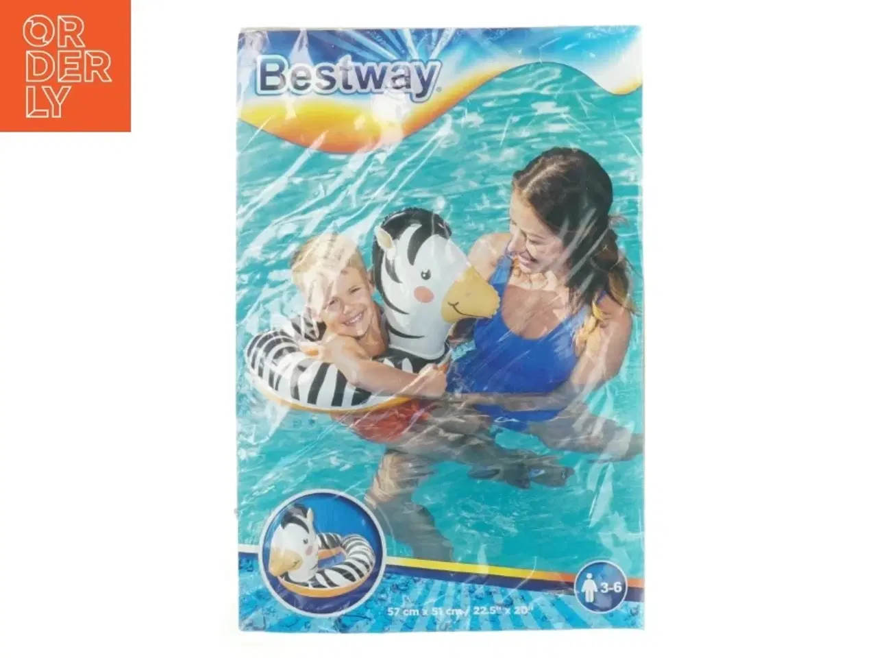 Billede 1 - Oppustelig zebra badelegetøj fra Bestway (str. 57x51 cm)