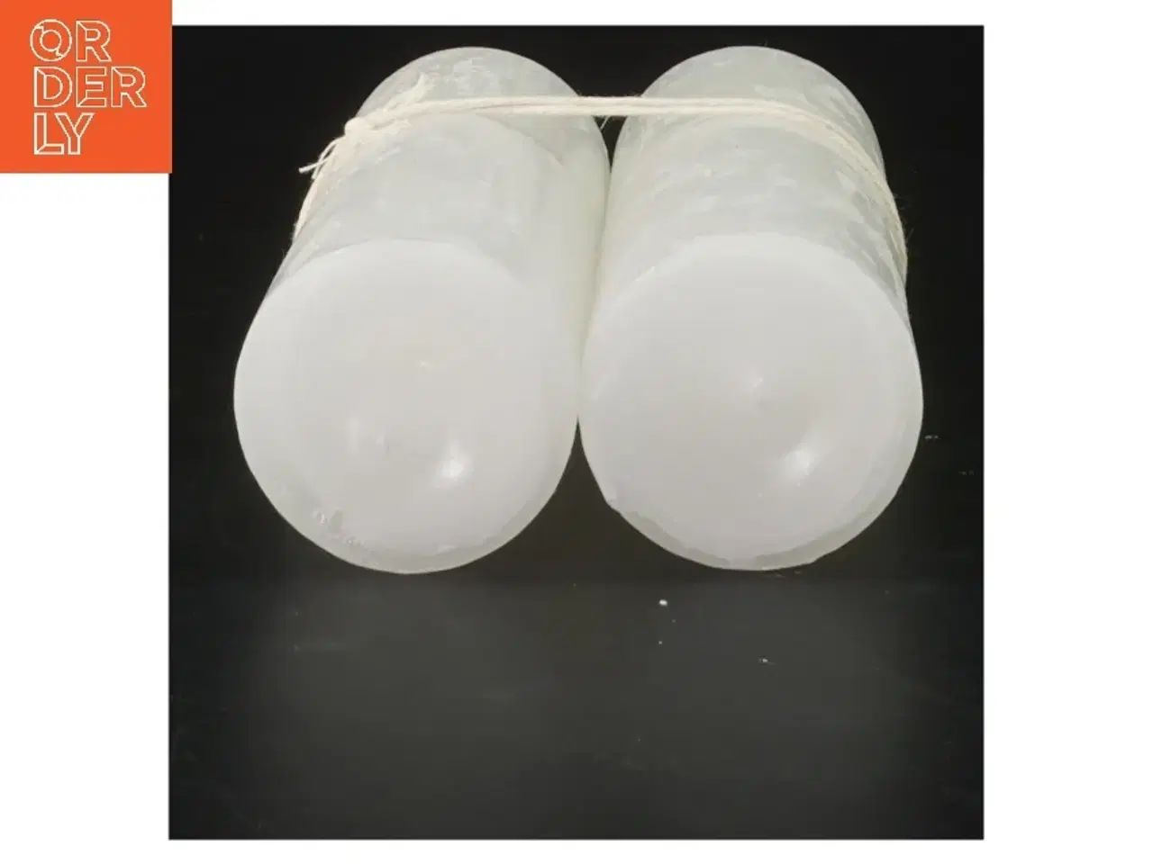 Billede 2 - Hvide stearinlys, sæt af 2 (str. 15 cm)