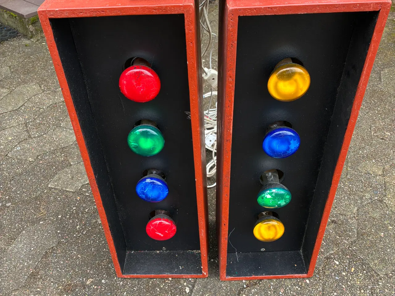 Billede 1 - Lysshow - kontrolboks, 2 lyskasser inkl. ledninger