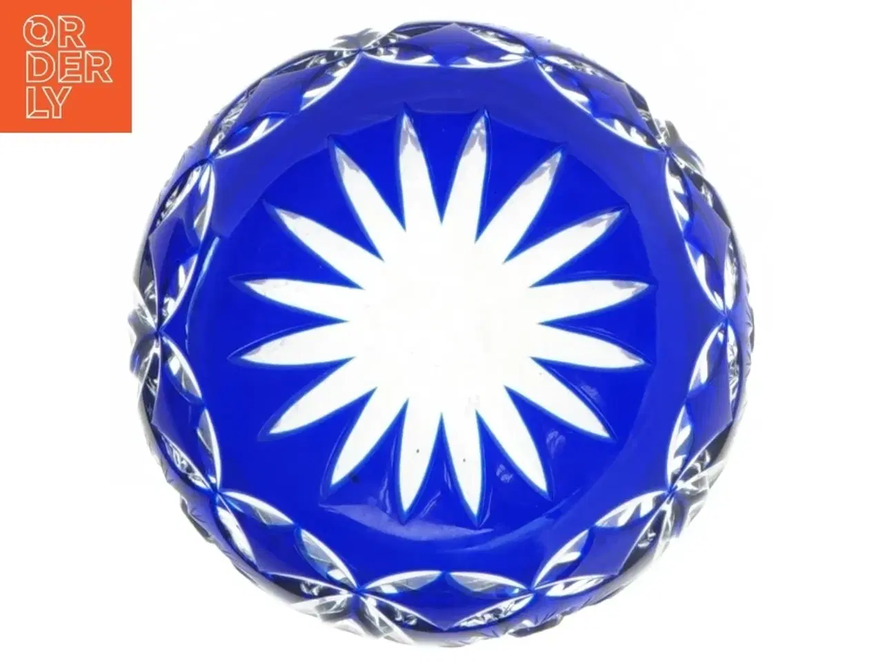 Billede 4 - Blå krystalglas skål (str. 12 x 7,5 cm)