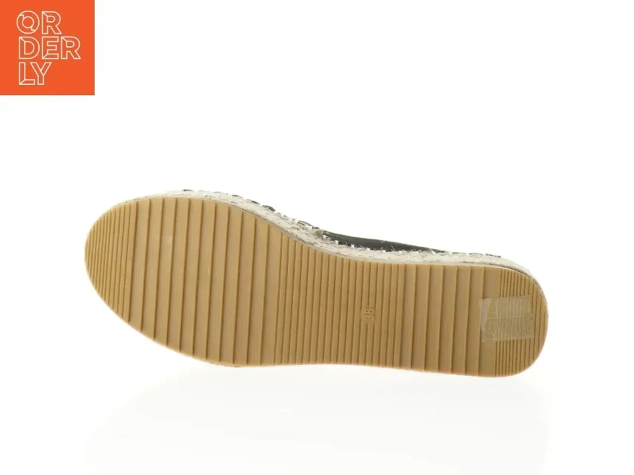 Billede 3 - Sorte espadrillos med guldkæde fra Wilady (str. 38)