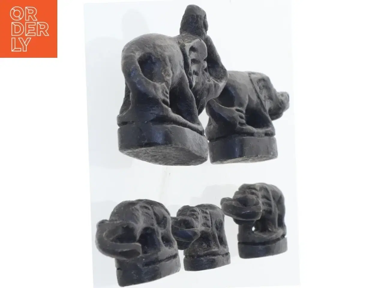 Billede 2 - Bronze Opiumsvægte elefanter (str. 5,5x4 - 4x1,5 cm)
