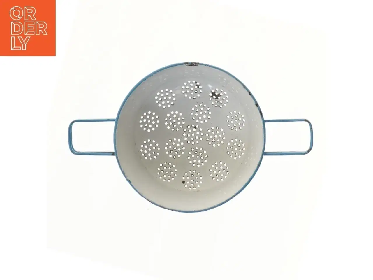 Billede 3 - Blå emalje si med håndtag (str. Ø 19 cm)