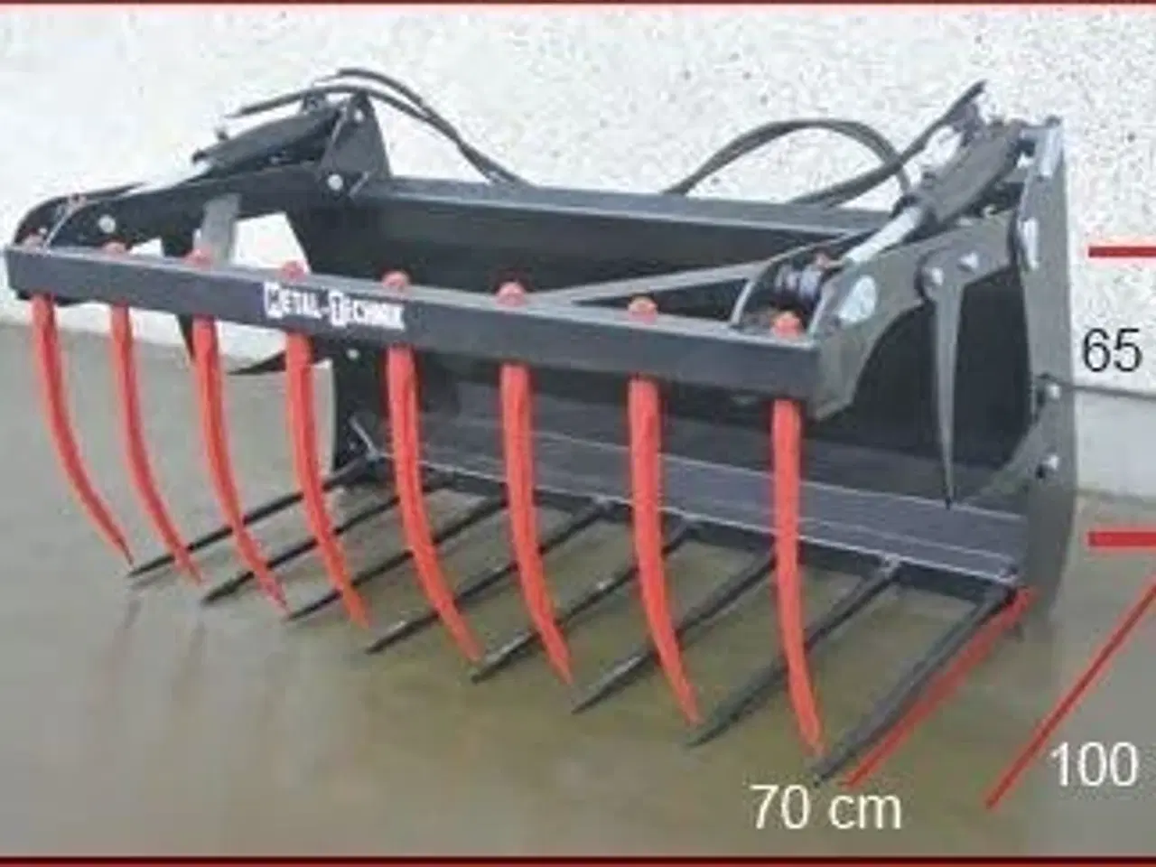 Billede 7 - Metal-Technik Siloklo m. løse tænder, 2 cyl. 100-160 cm.