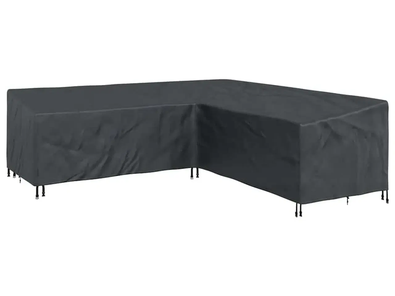 Billede 2 - Overtræk til havemøbler Sort 255 x 255 x 80 cm 210D Oxford Stof