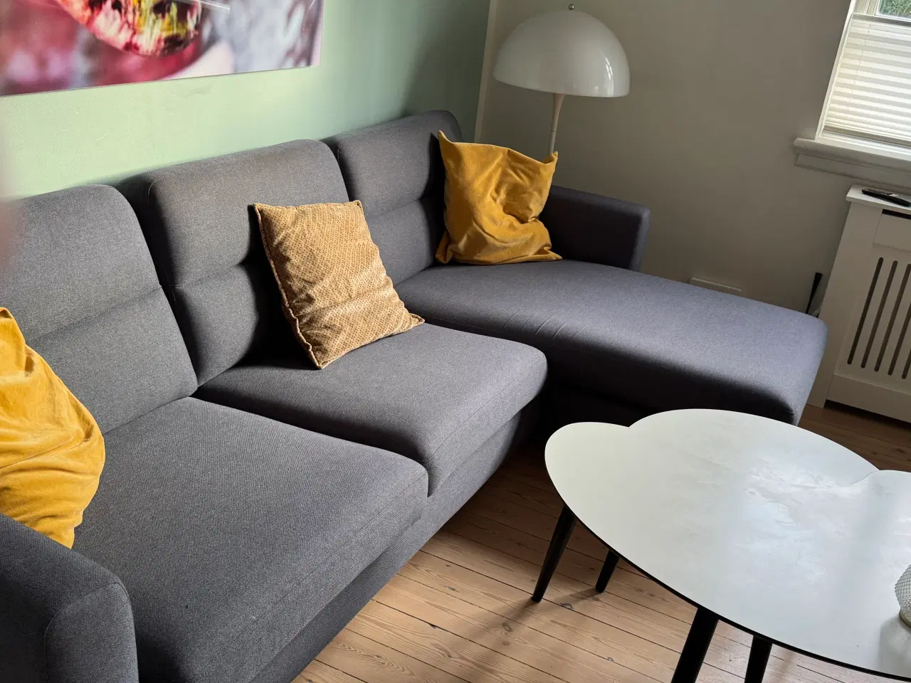 Billede 3 - Velholdt gråblå sofa