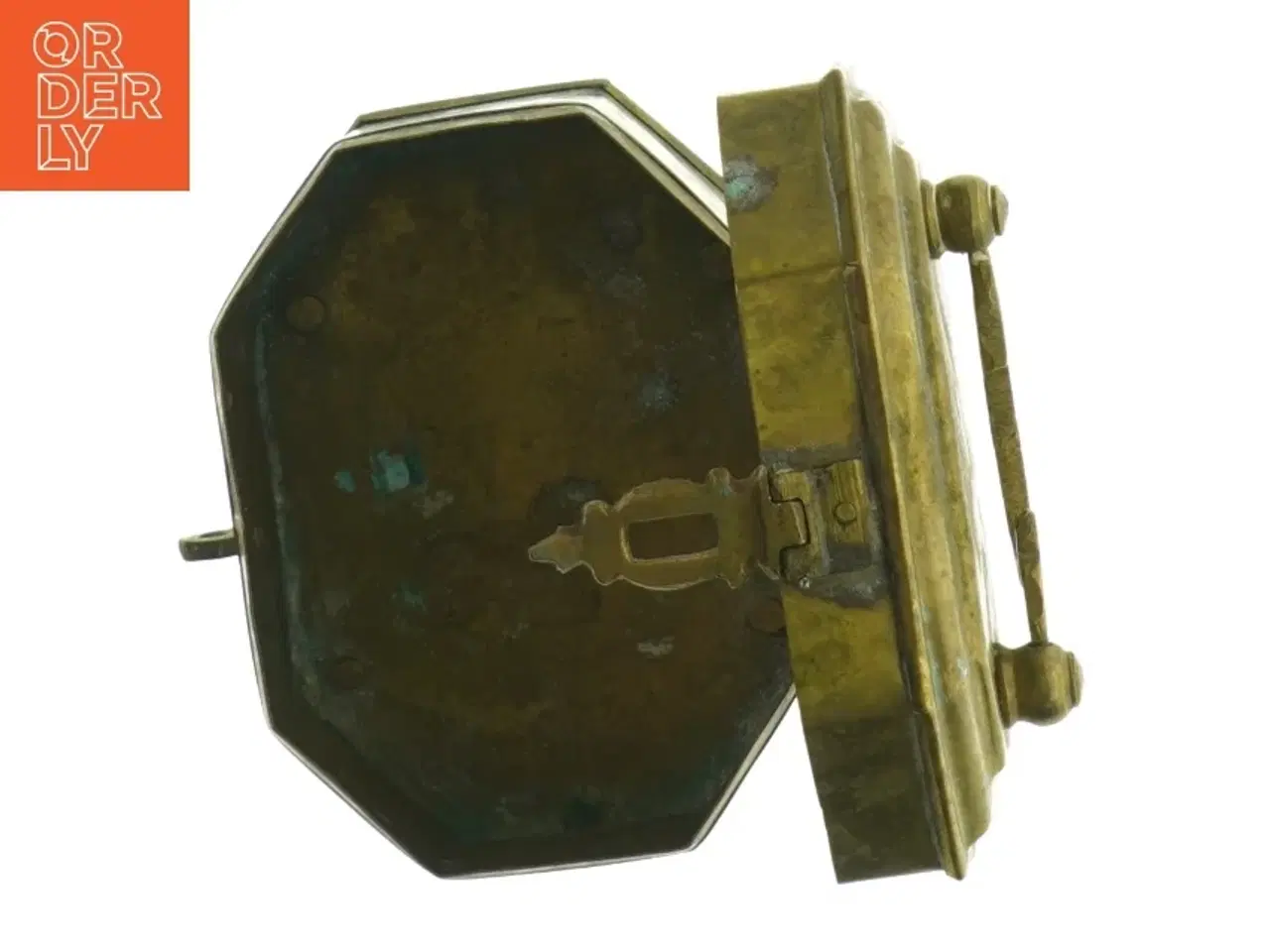 Billede 5 - Antik messing teboks (str. 12 x 9 cm)
