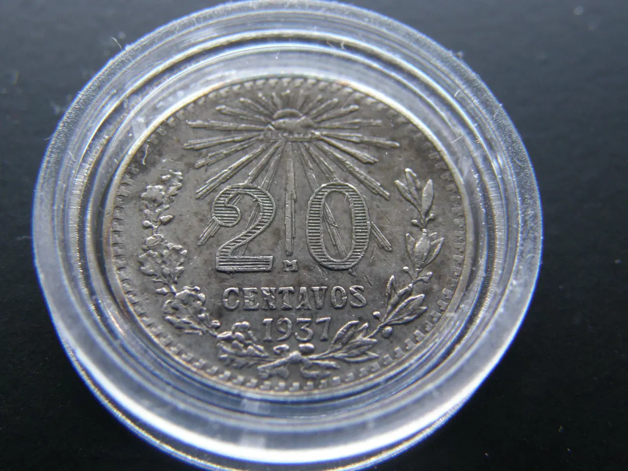 Billede 1 - Mexico  20 Centavos 1937  Sølv  KM#438.