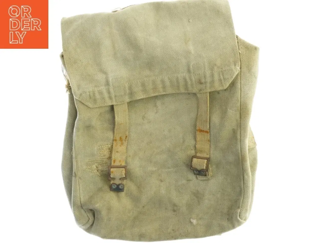 Billede 1 - Brugt militærrygsæk af lærred (str. 44 x 34 cm)