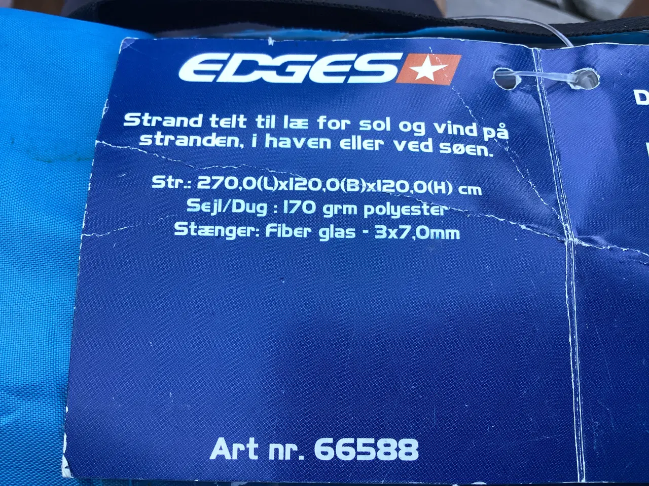 Billede 3 - Nyt og ubrugt strandtelt mrk. EDGES