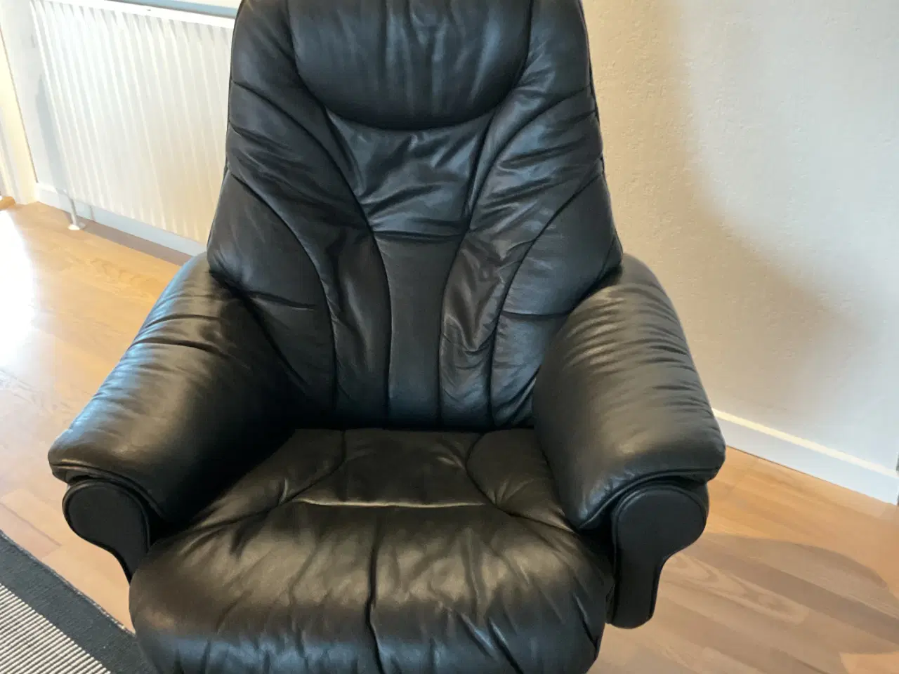 Billede 4 - Læderstol med drejefod