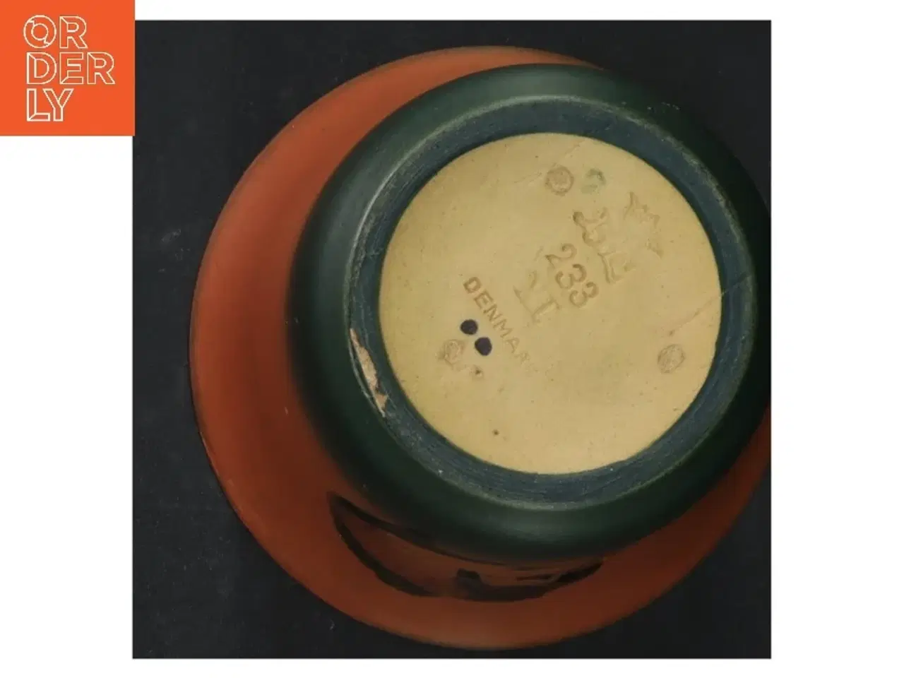 Billede 3 - Keramik vase med fiske dekoration (str. 10 cm)