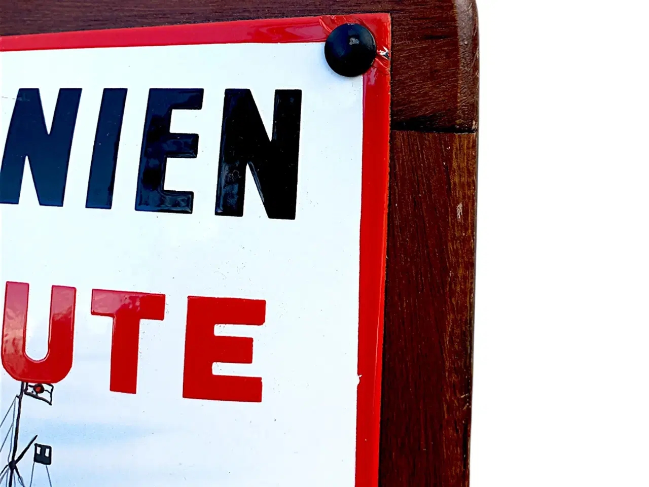 Billede 8 - Stort retro emaljeskilt Gdynia-Amerika Linien