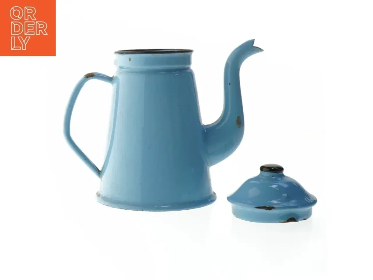 Billede 3 - Blå vintage kaffekande (str. 18 cm)