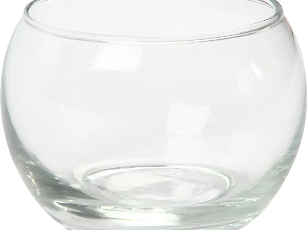 Billede 1 - Kugleformede lysglas i klart glas - 12 stk.