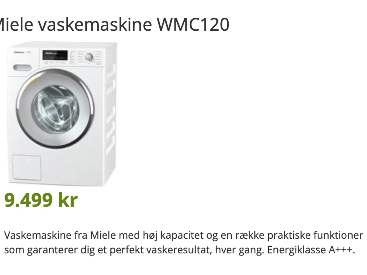Billede 3 - 8 KG Miele WMC 120 Vaskemaskine