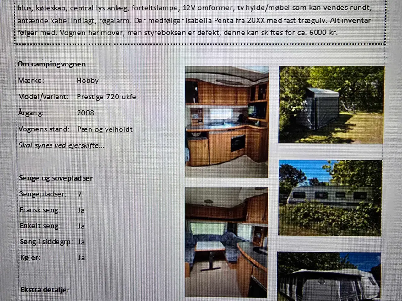 Billede 2 - Hobby Prestige 720 ukfe