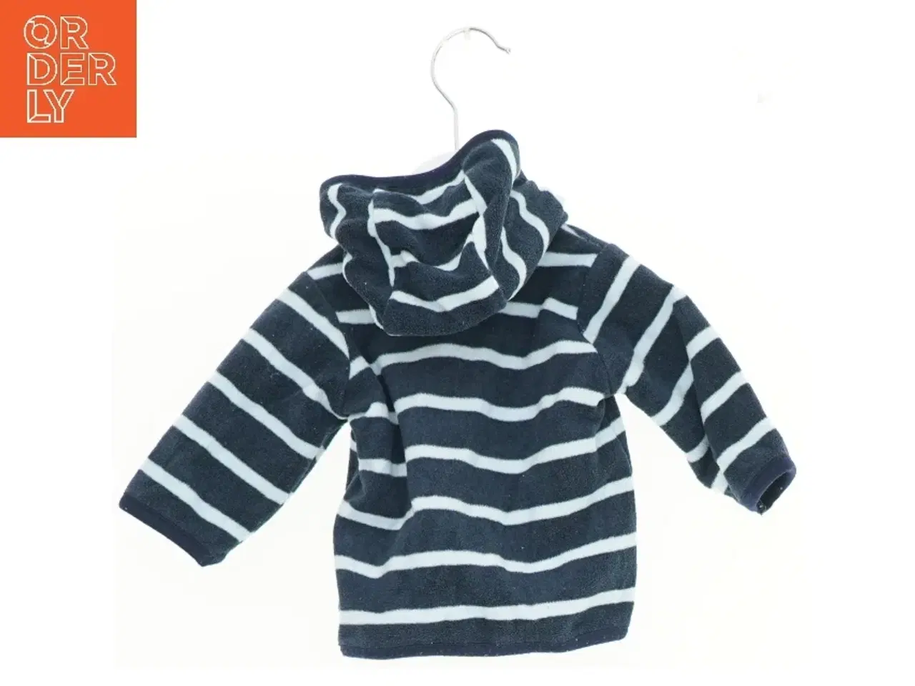 Billede 2 - Stribet fleecejakke med hætte fra H&M (str. 56)