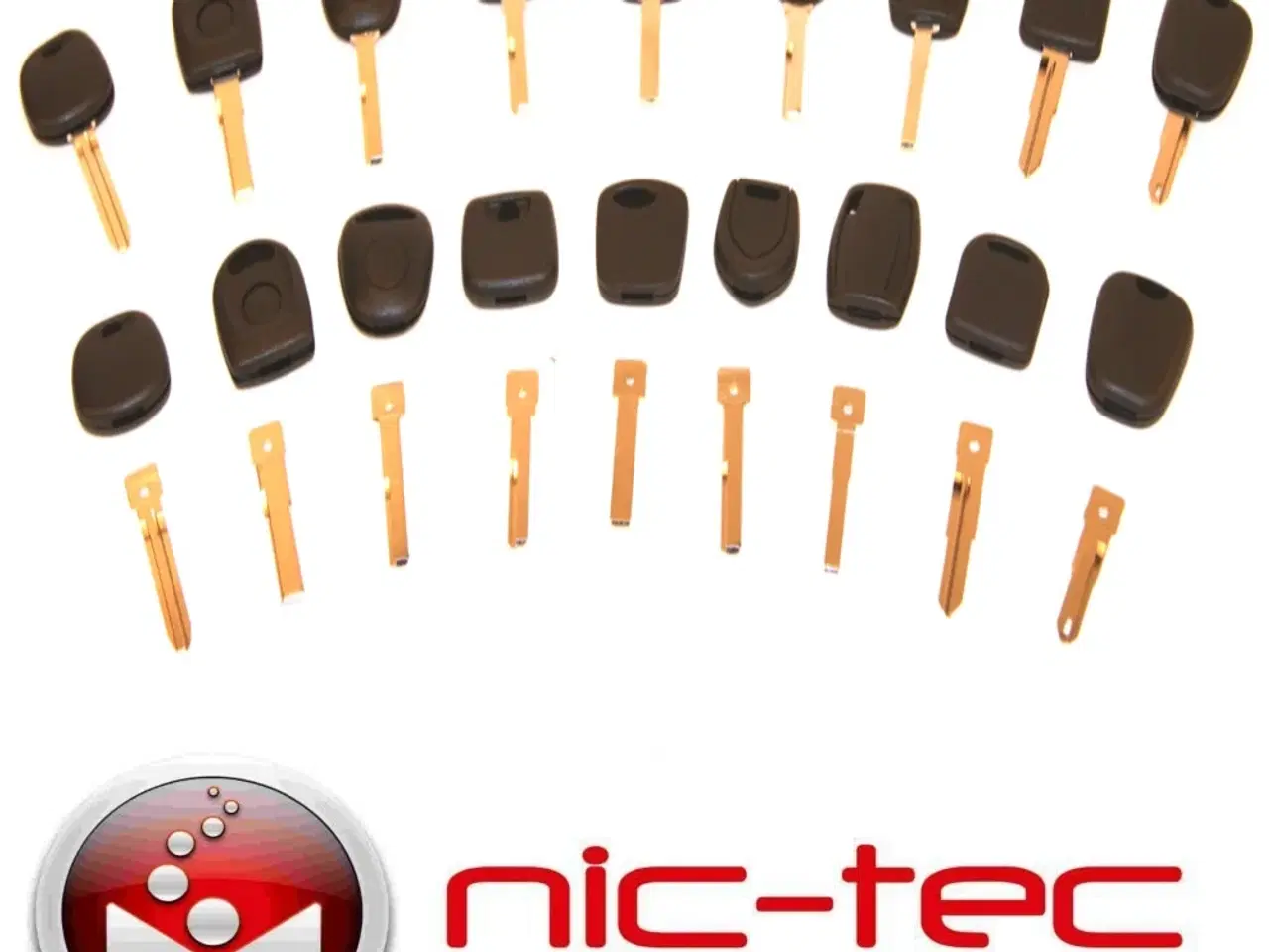 Billede 1 - Nic-Tec fast nøglesystem 1060 dele  nøgle emner & hoveder, kan også bestilles enkeltvis.