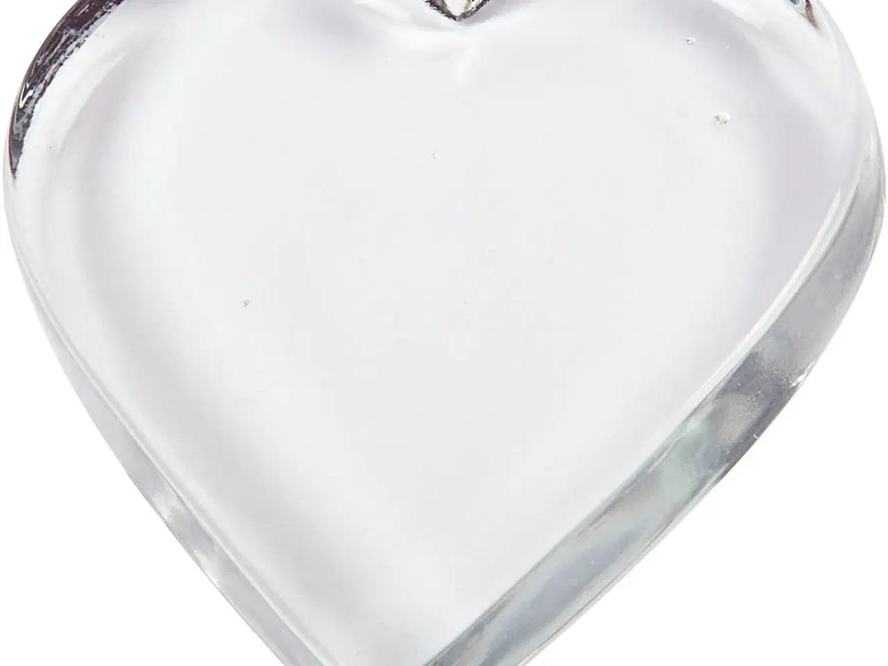 Billede 1 - Massivt Glas Hjerte 10x9 cm - Elegant Dekoration