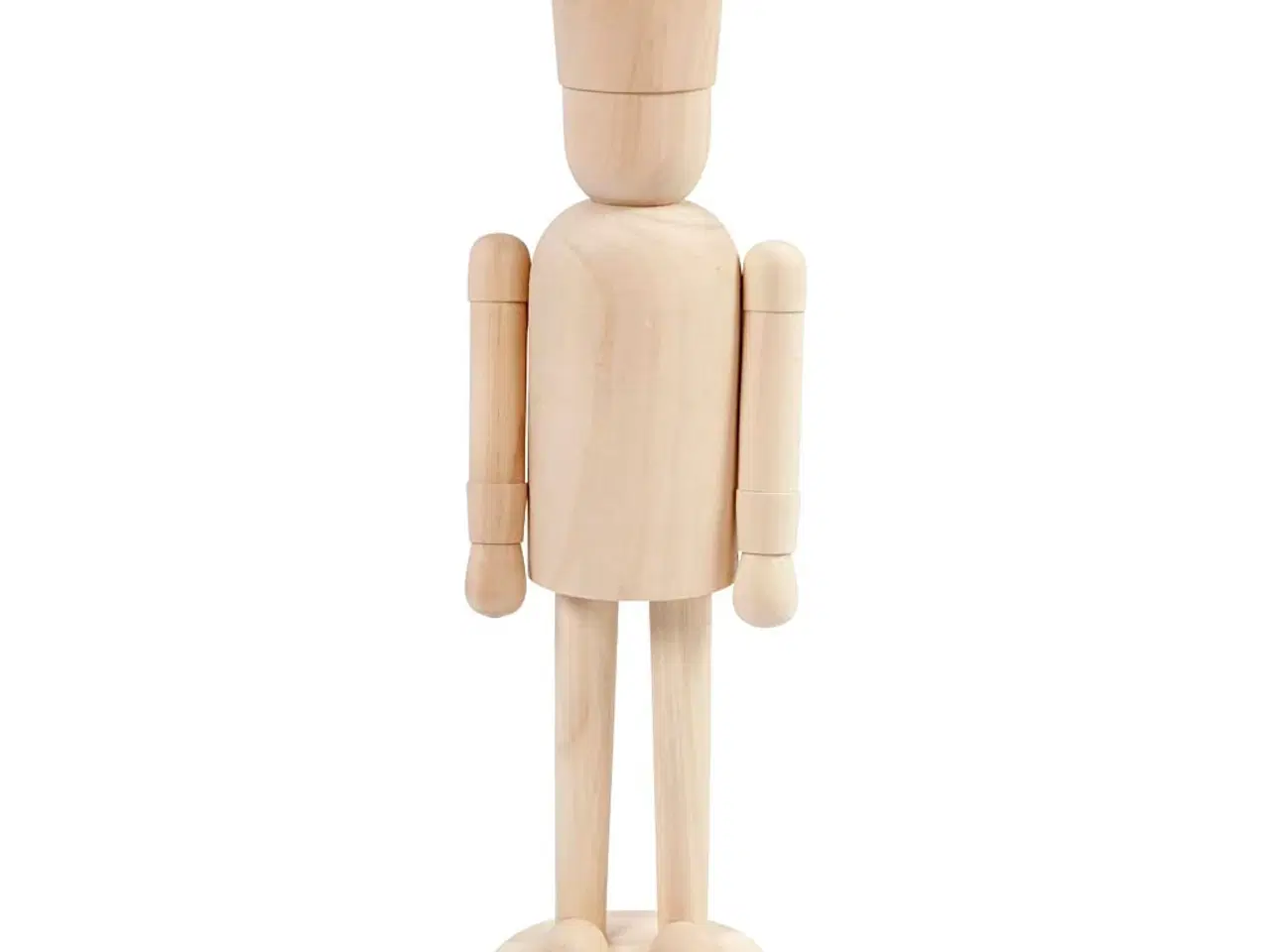 Billede 1 - Elegant Figur i Lyst Træ - 45 cm Højde