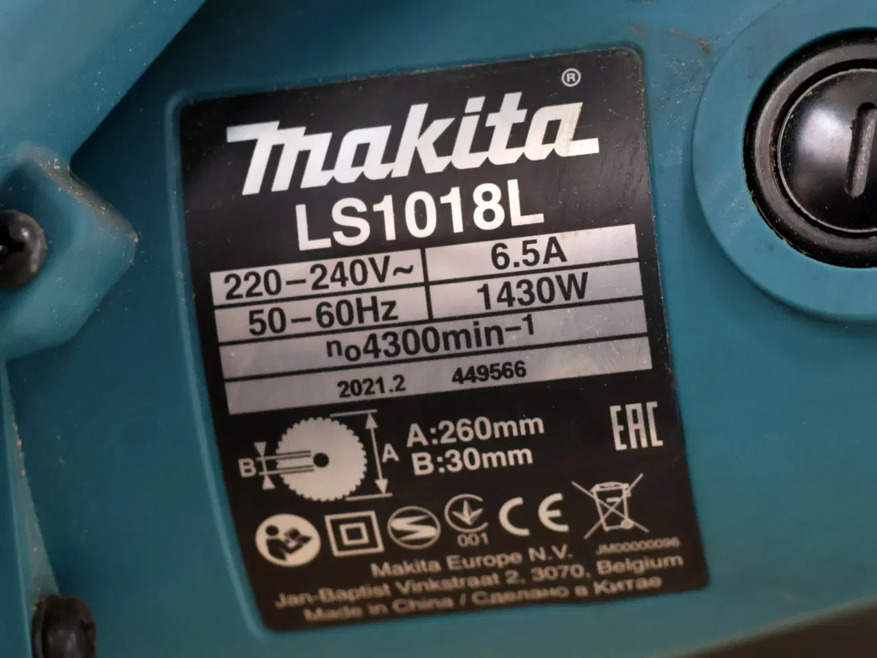 Billede 4 - Makita LS1018L Kap-/Geringssav