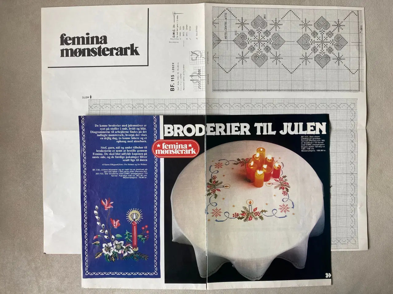 Billede 1 - Broderimønstre: 4 julebroderier, incl. mønsterark