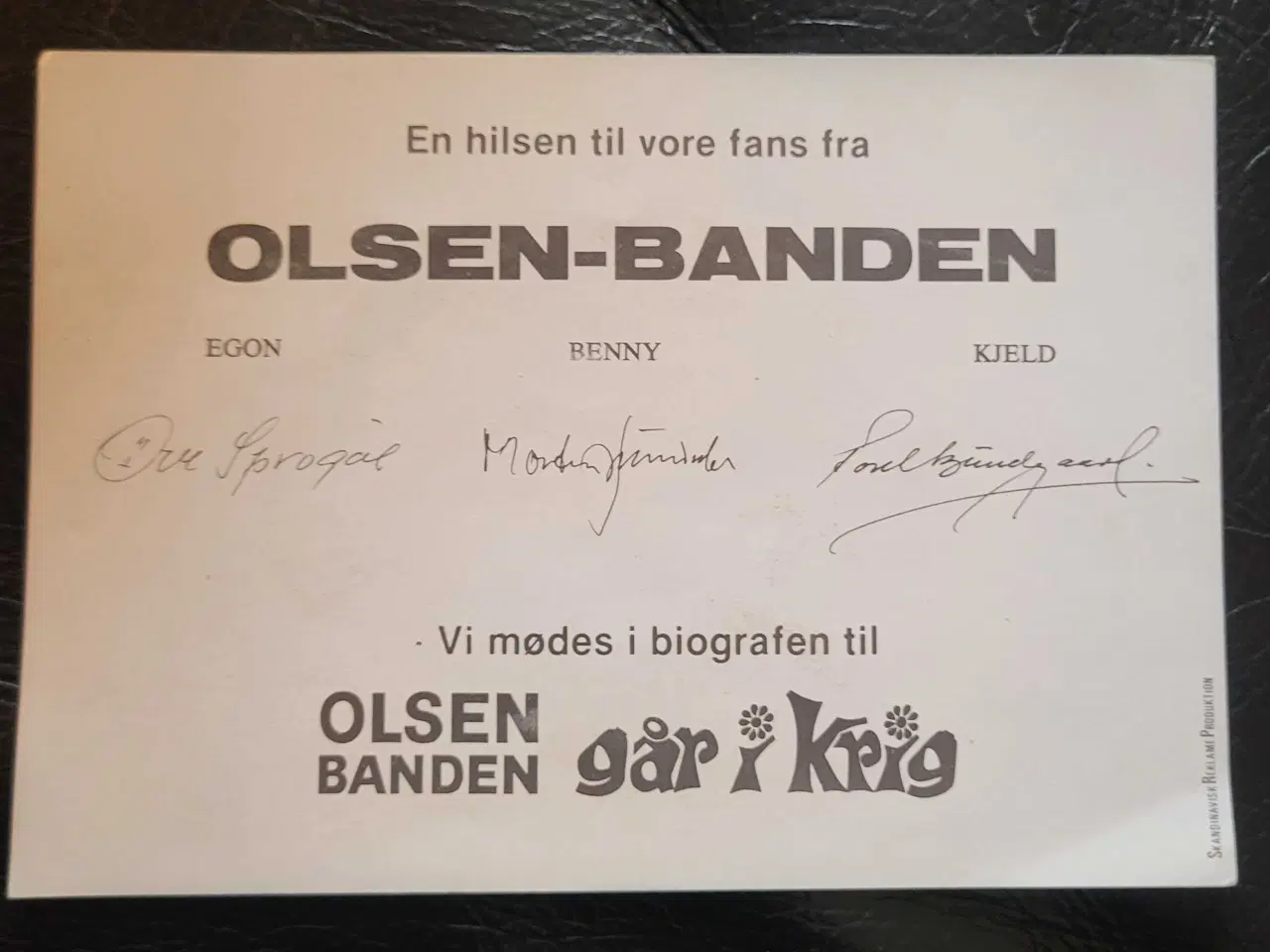 Billede 2 - Postkort - Olsen banden med autografer