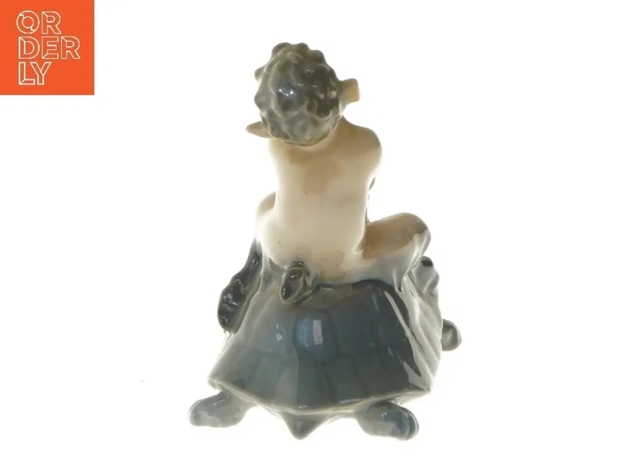 Billede 4 - Porcelænsfigur af faun på skildpadde fra Royal Copenhagen (str. 10 cm)
