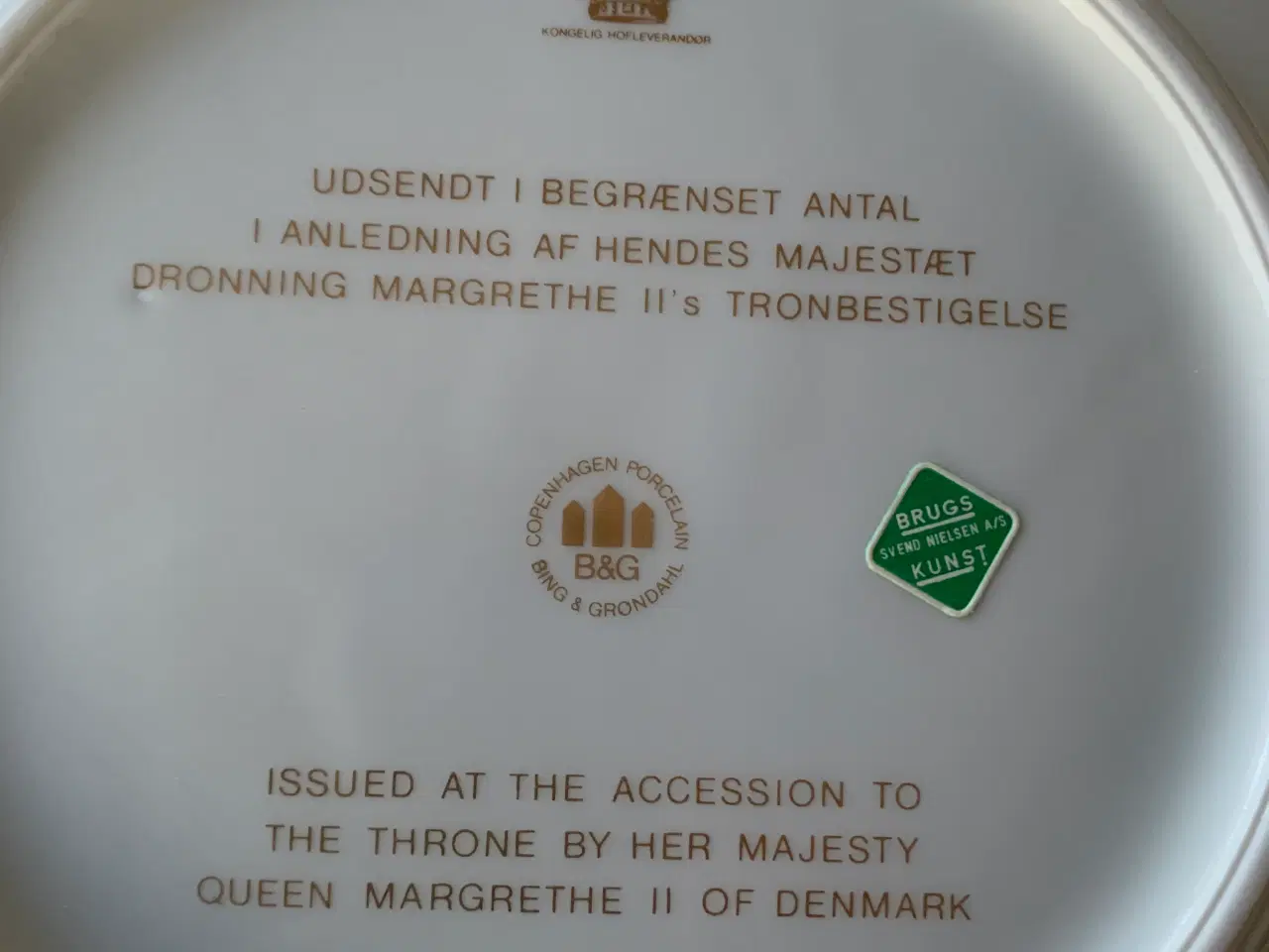 Billede 4 - Margrethe II Erindringsplatte B&G
