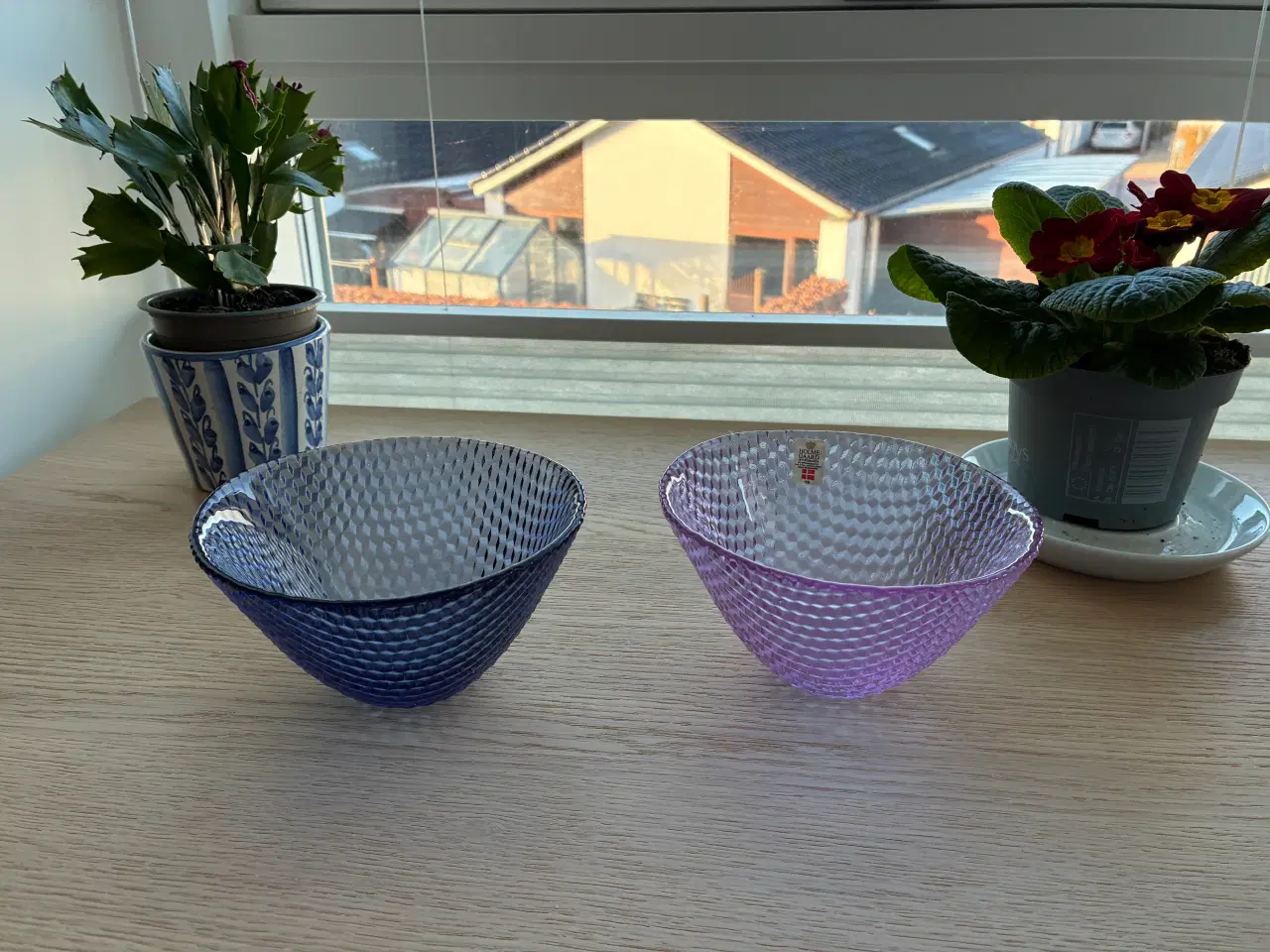 Billede 1 - 2 stk. "Lille glasskål" Trigona, Holmegaard