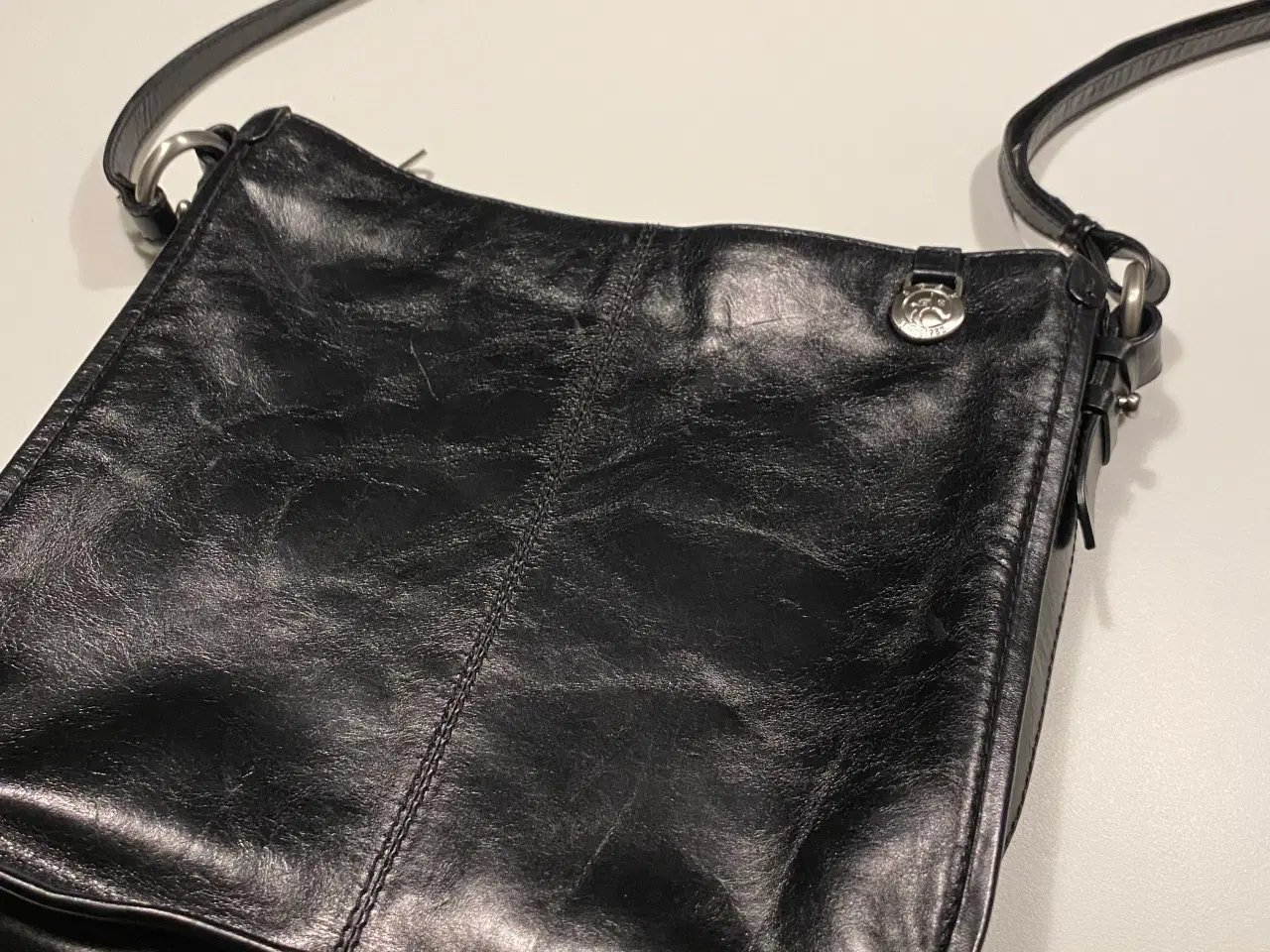 Billede 2 - Luxuriøs ADAX skuldertaske i sort læder