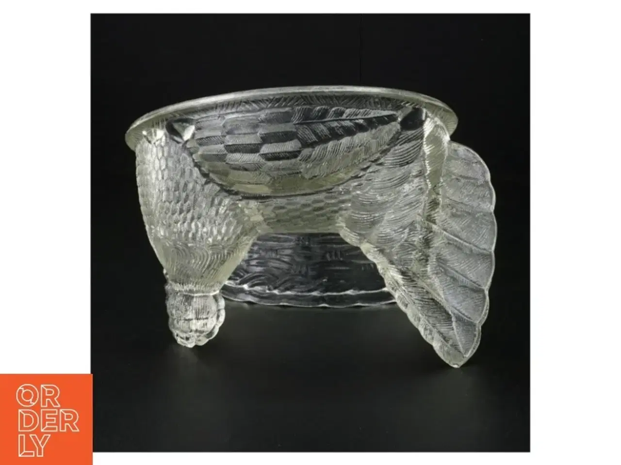Billede 2 - Stor Glas høne krukke med låg (str. 22 x 16 cm)