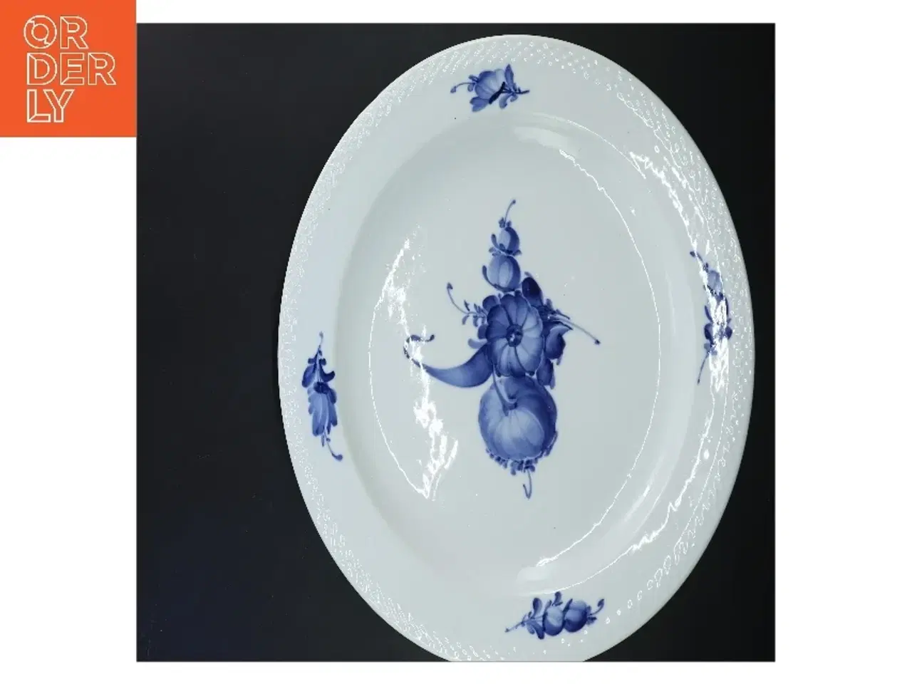 Billede 1 - Blå blomst fad fra Royal Copenhagen (str. Ø 36 cm)