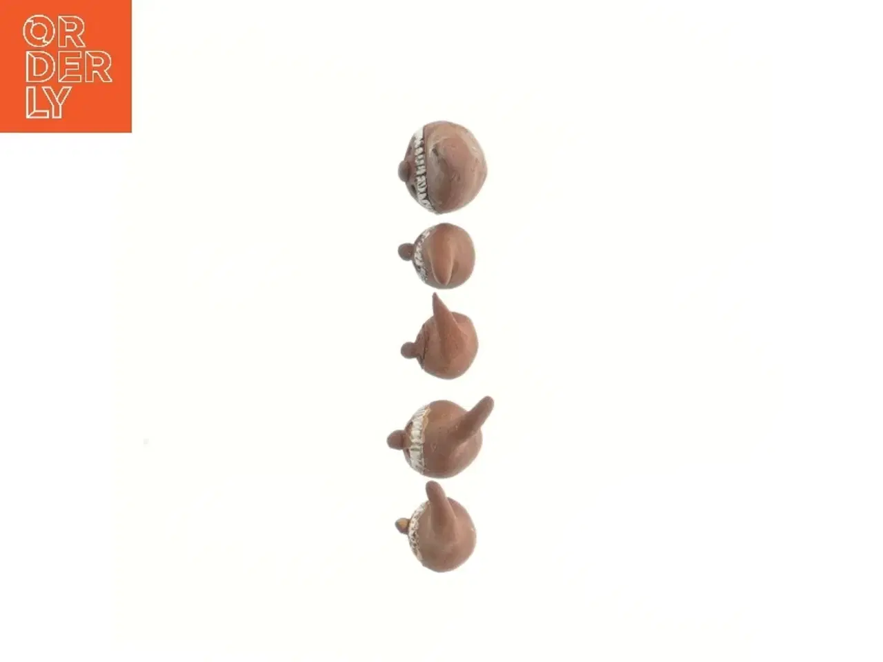 Billede 2 - Keramiske nisser, sæt af 5 (str. 5 cm)
