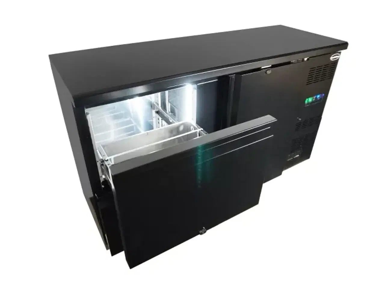Billede 4 - Sort Bar-Køler med 1 Dør & 2 Skuffer – 350 L