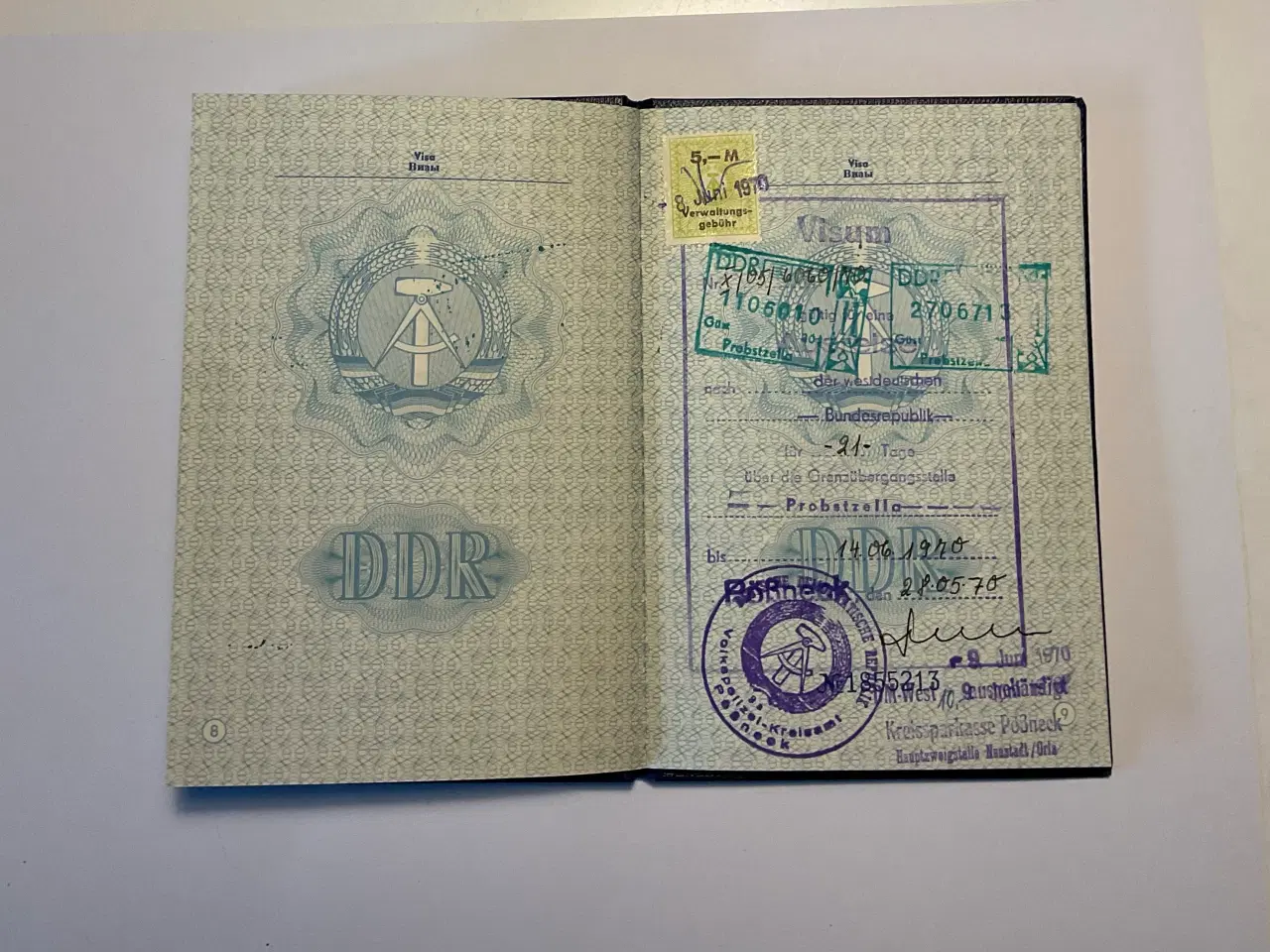 Billede 6 - DDR pas fra det tidligere Østtyskland