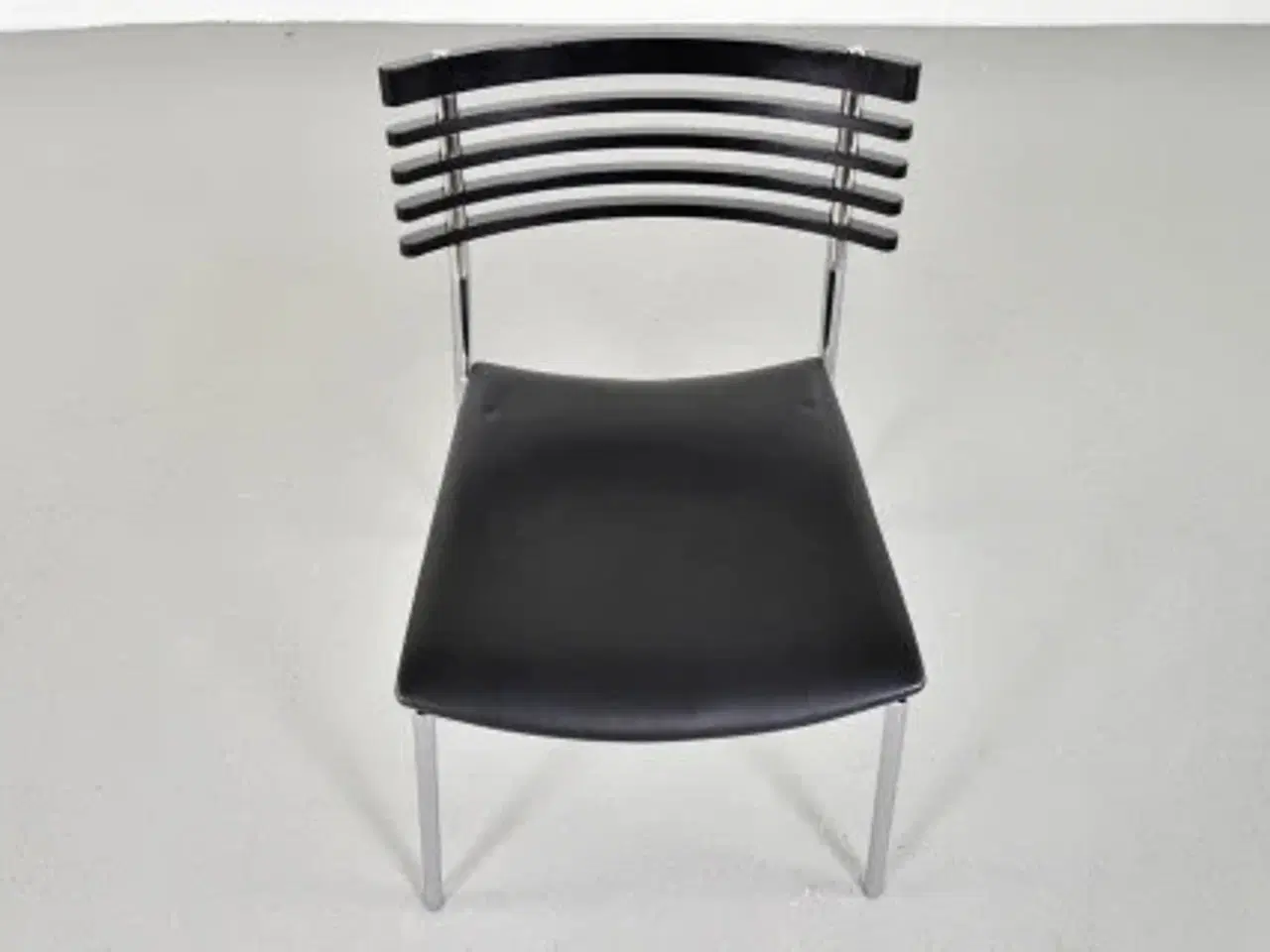 Billede 5 - Randers radius konferencestol med sort ryg og sort læder polster