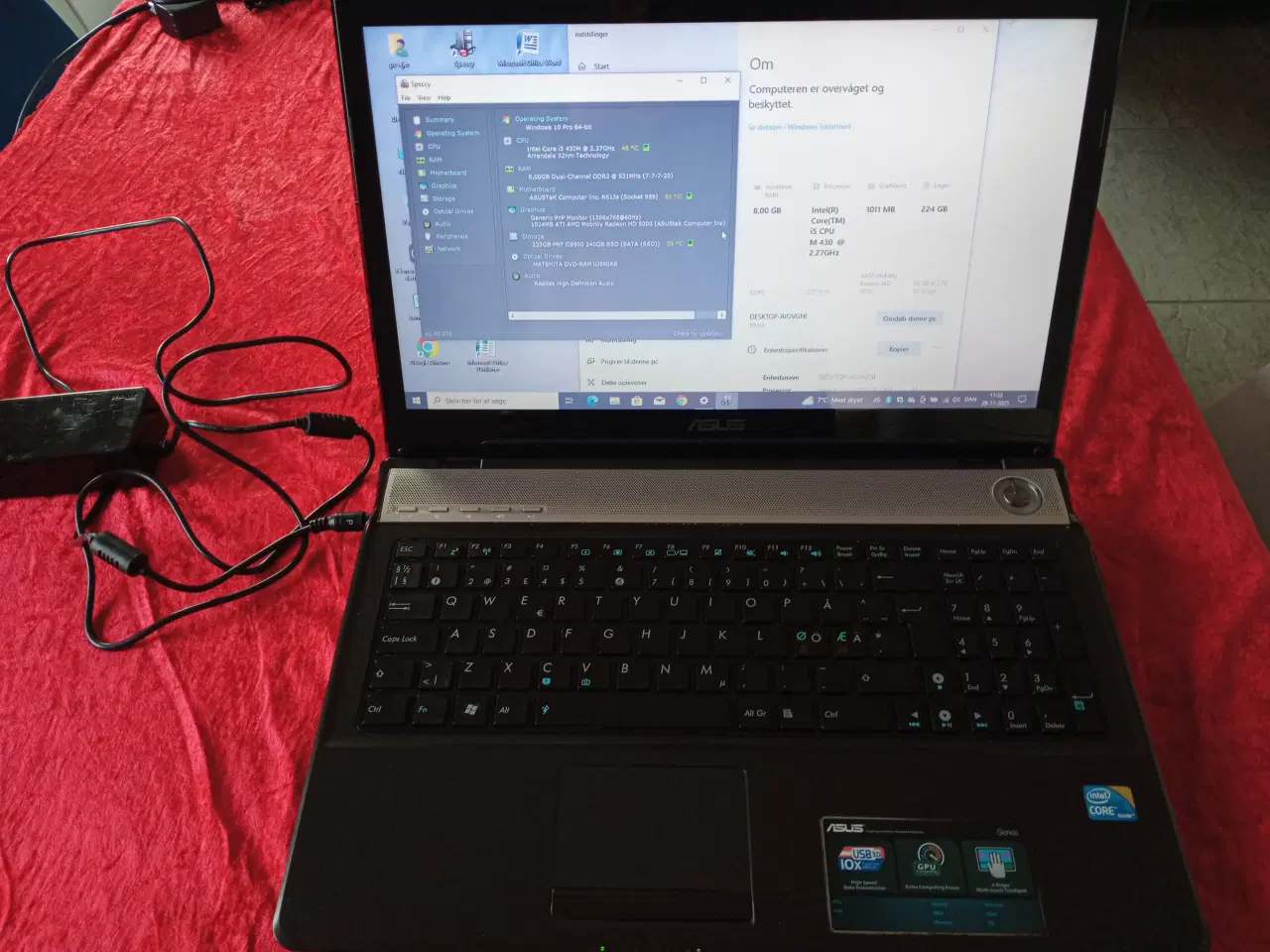 Billede 1 - Notebook Asus i5 med ssd disk