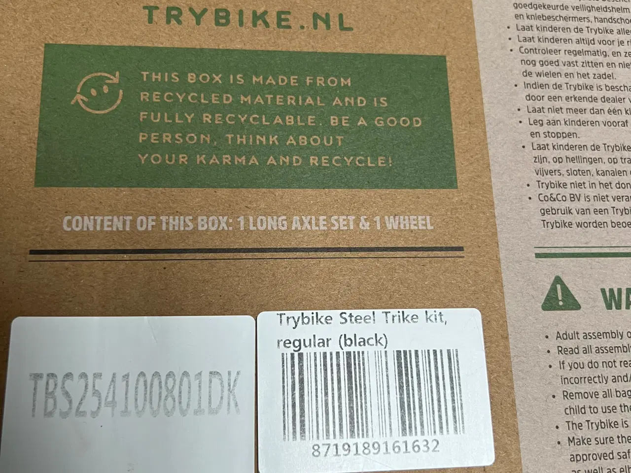 Billede 8 - Trybike løbecykel 3 hjulet Hvid/sort