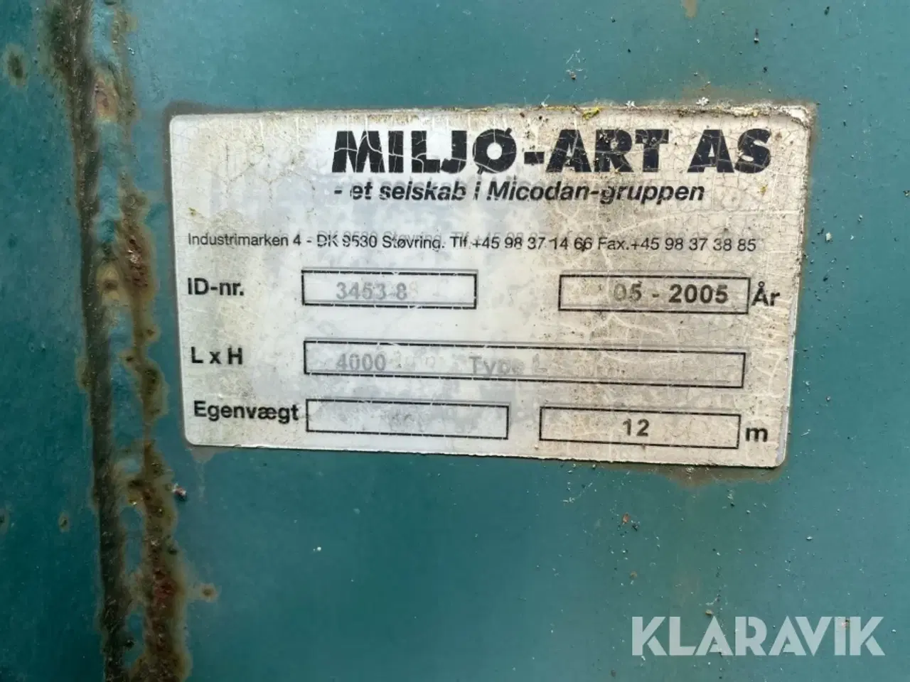 Billede 6 - Affaldsconteiner Miljø Art 12 m3 / 4 meter