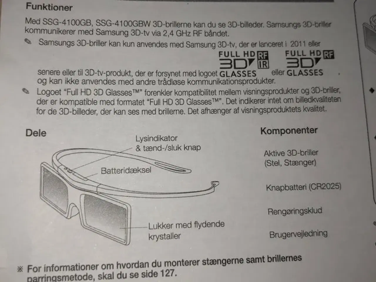 Billede 2 - 3 D briller til tv