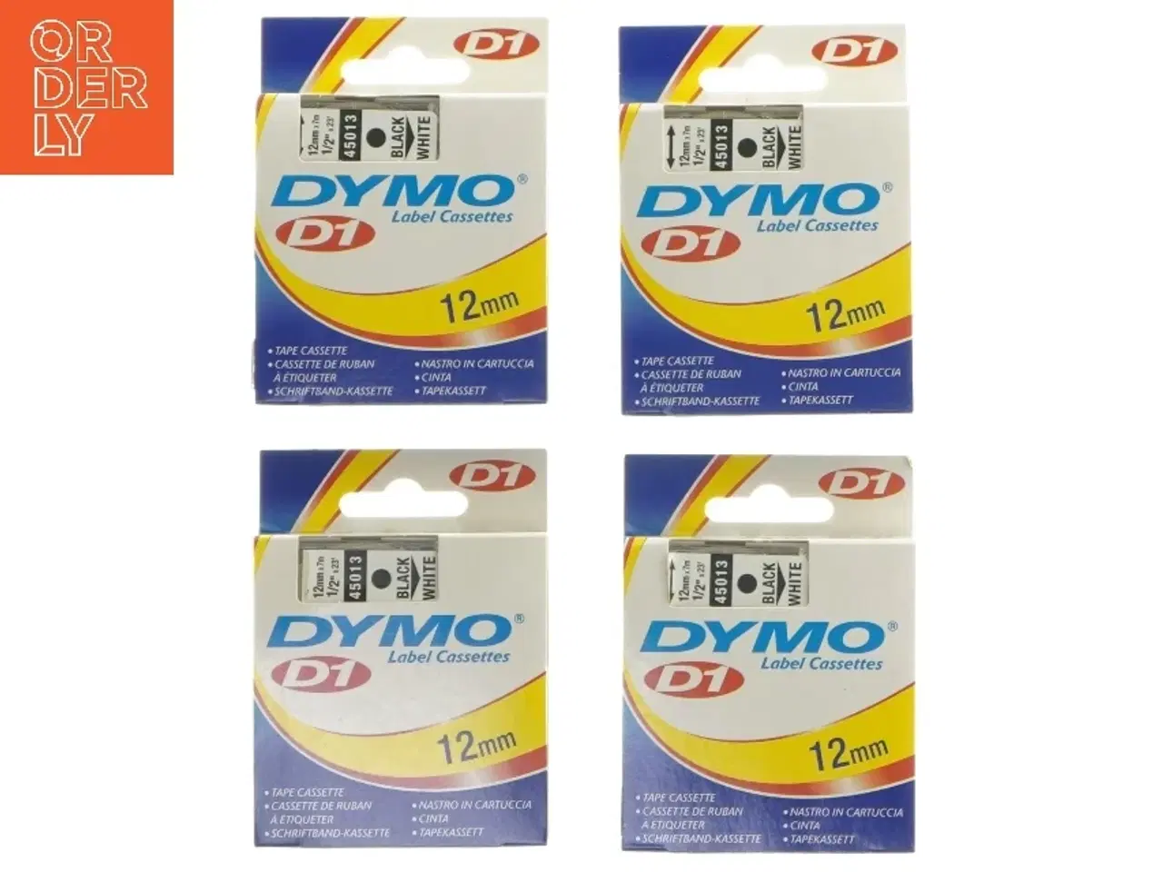 Billede 3 - Dymo Label Kassette D1 12mm fra Dymo (str. 9x9x7 cm)