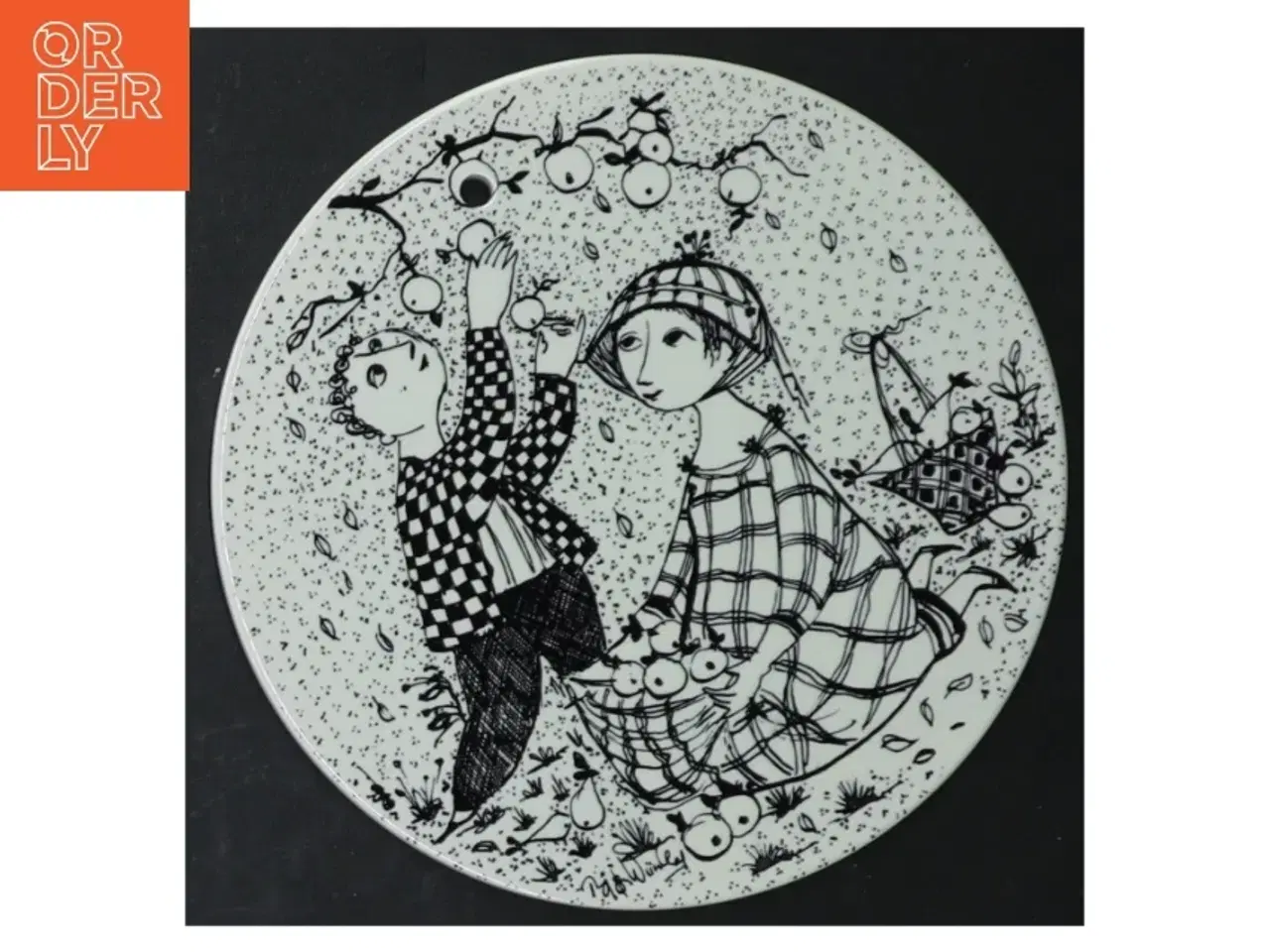 Billede 2 - Dekorative vægplatter af Bjørn Wiinblad fra Nymlle (str. Ø. 15 cm. 5 styk)