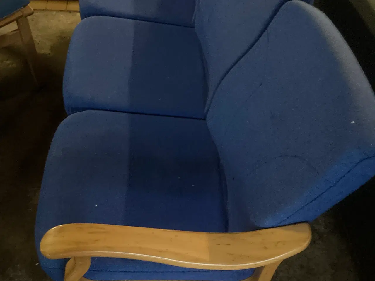 Billede 2 - blå sofagruppe sofa 2 stole